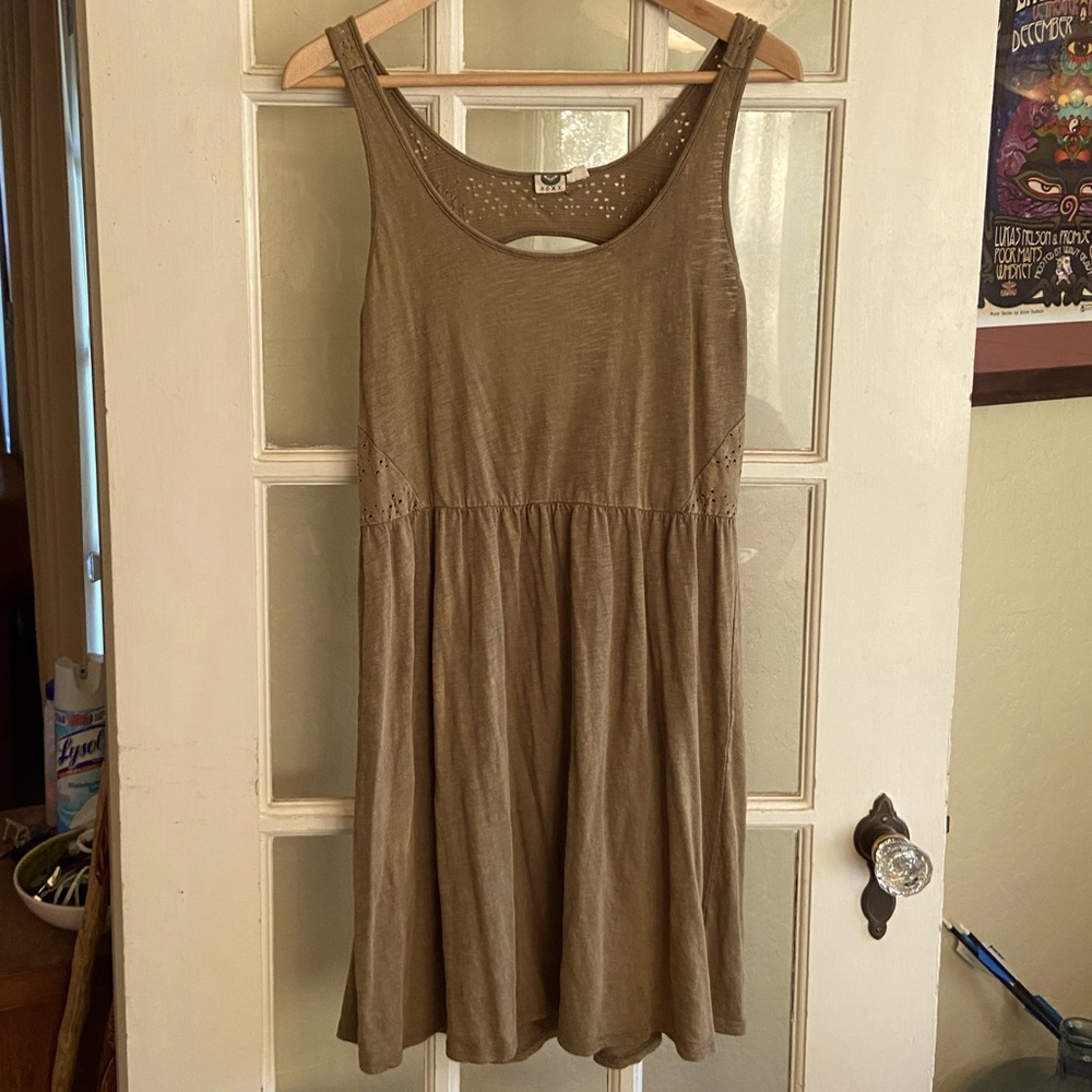 Roxy Sun Dress Olive Green (Sz L)